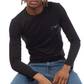 Black - Side - Emporio Armani Mens Slim Long-Sleeved T-Shirt