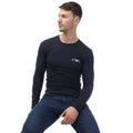 Navy - Side - Emporio Armani Mens Slim Long-Sleeved T-Shirt
