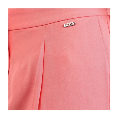 Purple - Side - Boss Womens-Ladies Talosa Pleated Trousers