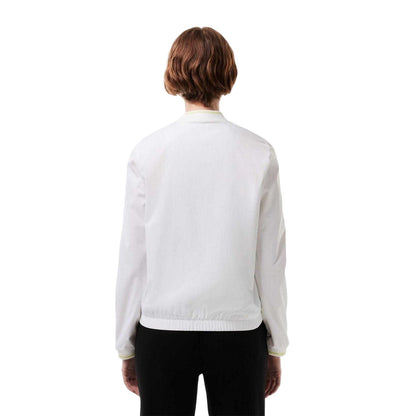 White - Back - Lacoste Womens-Ladies Lettering Regular Top