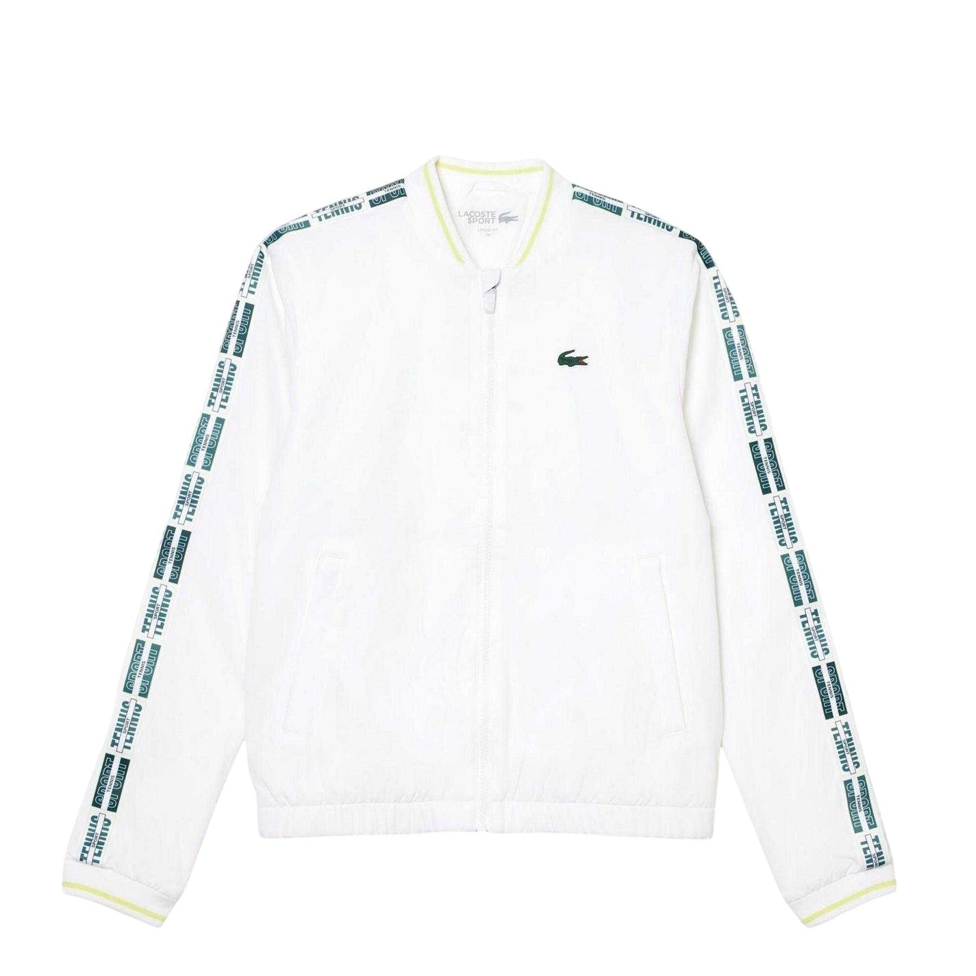 White - Front - Lacoste Womens-Ladies Lettering Regular Top