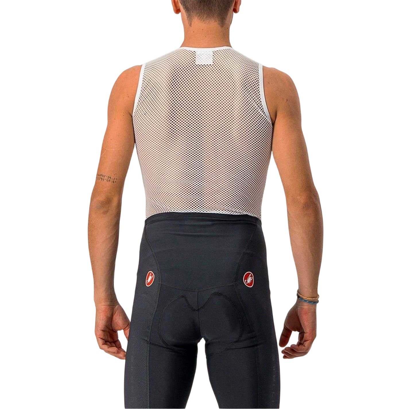 White - Back - Castelli Mens Core Sleeveless Base Layer Top