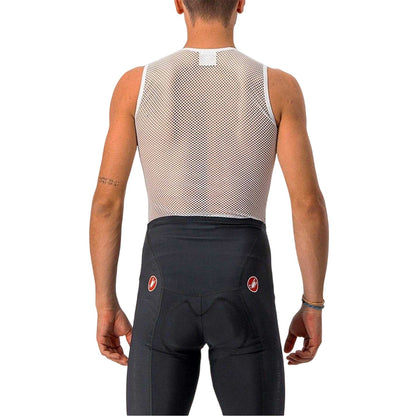 White - Back - Castelli Mens Core Sleeveless Base Layer Top