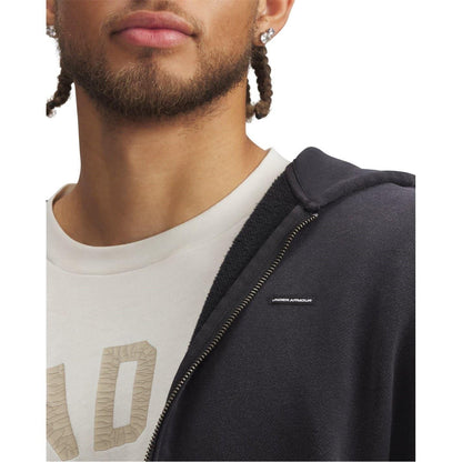 Black - Side - Under Armour Mens Fleece Hoodie