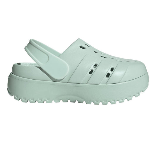 Blue - Front - Adidas Womens-Ladies Adilette Platform Clogs