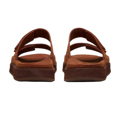 Medium Brown - Back - Timberland Mens Suede Straps Flat Sandals