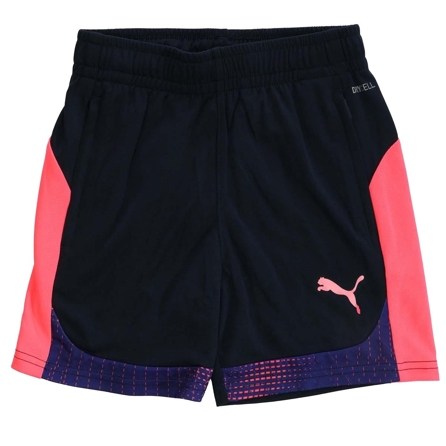 Navy - Front - Puma Childrens-Kids Individual Final Contrast Panel Shorts