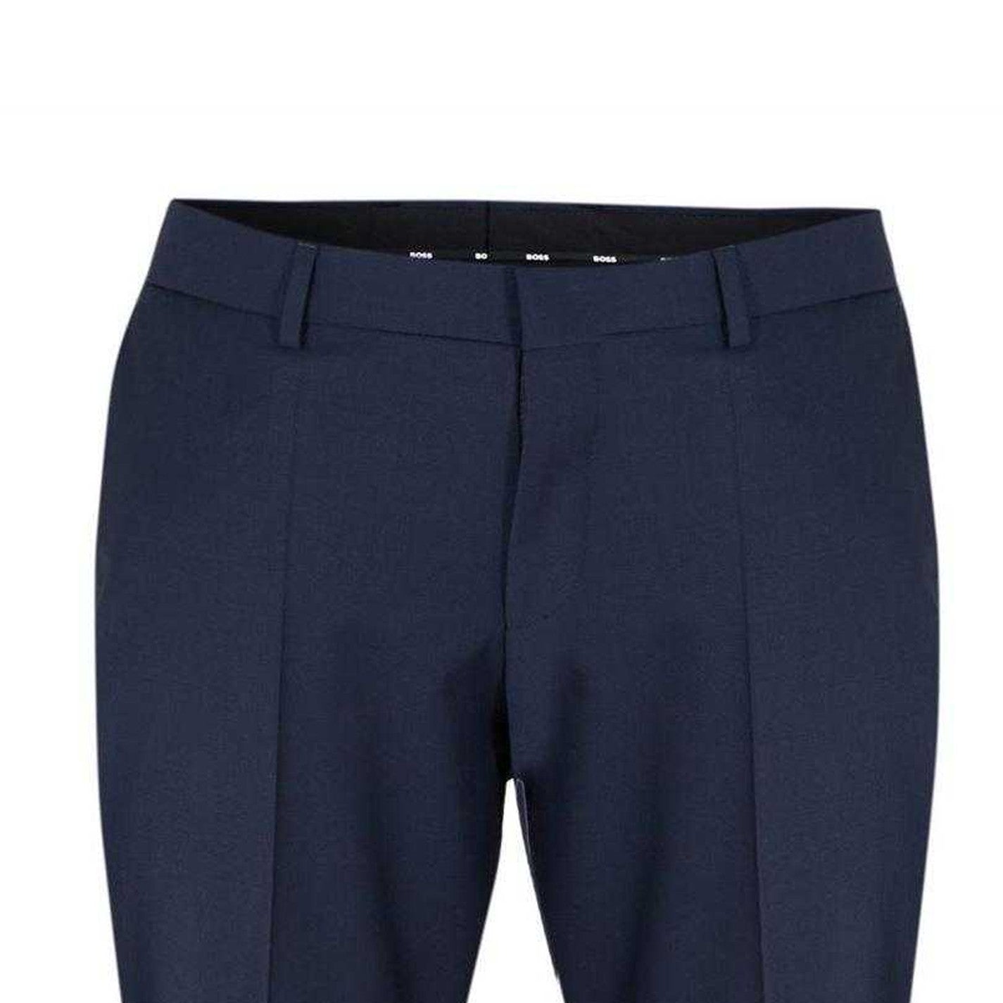 Dark Blue - Side - Boss Mens Leon Straight Leg Trousers