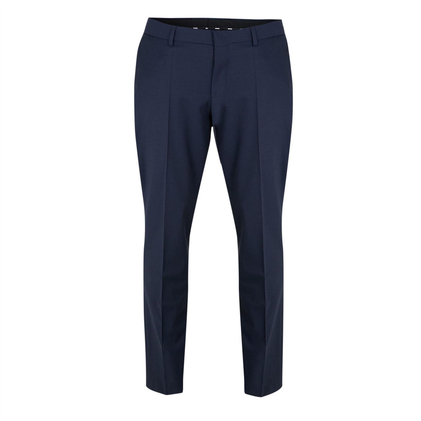 Dark Blue - Front - Boss Mens Leon Straight Leg Trousers