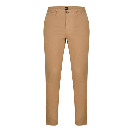 Light Beige - Front - Boss Mens Crigan3-D Tailored Trousers