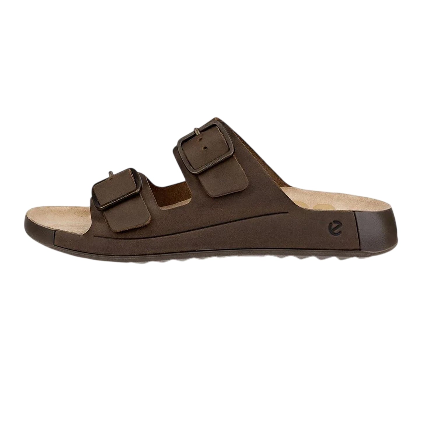 Nut Brown - Back - Ecco Mens Cozmo Leather Flat Sandals