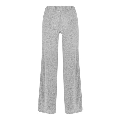Grey - Back - Be You Womens-Ladies Wide Leg Trousers