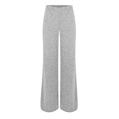 Grey - Front - Be You Womens-Ladies Wide Leg Trousers