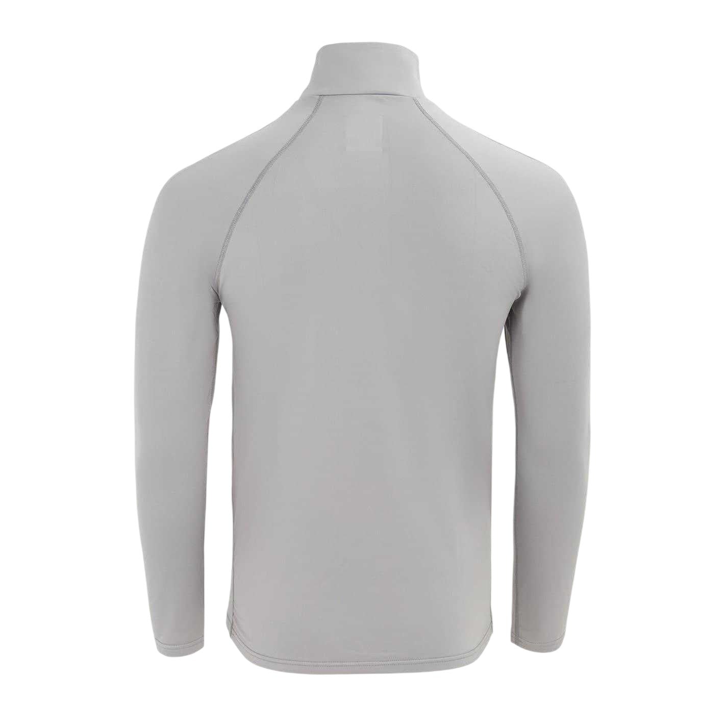 Grey - Back - Nevica Mens Zip Neck Raglan Athletic Top