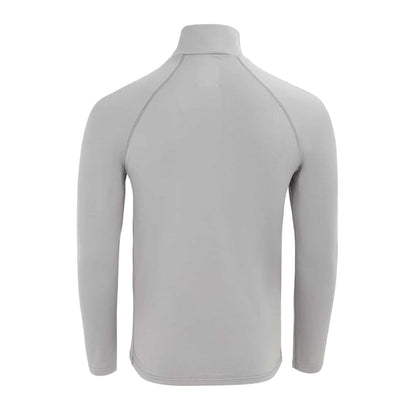 Grey - Back - Nevica Mens Zip Neck Raglan Athletic Top