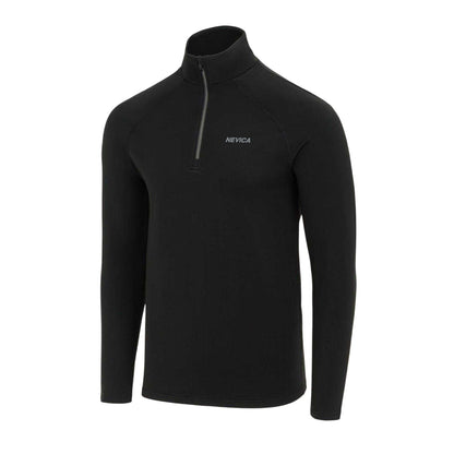 Black - Side - Nevica Mens Zip Neck Raglan Athletic Top