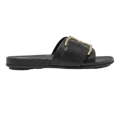 Black - Front - FitFlop Womens-Ladies Leather Sliders