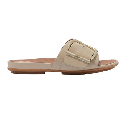 Beige - Front - FitFlop Womens-Ladies Leather Sliders