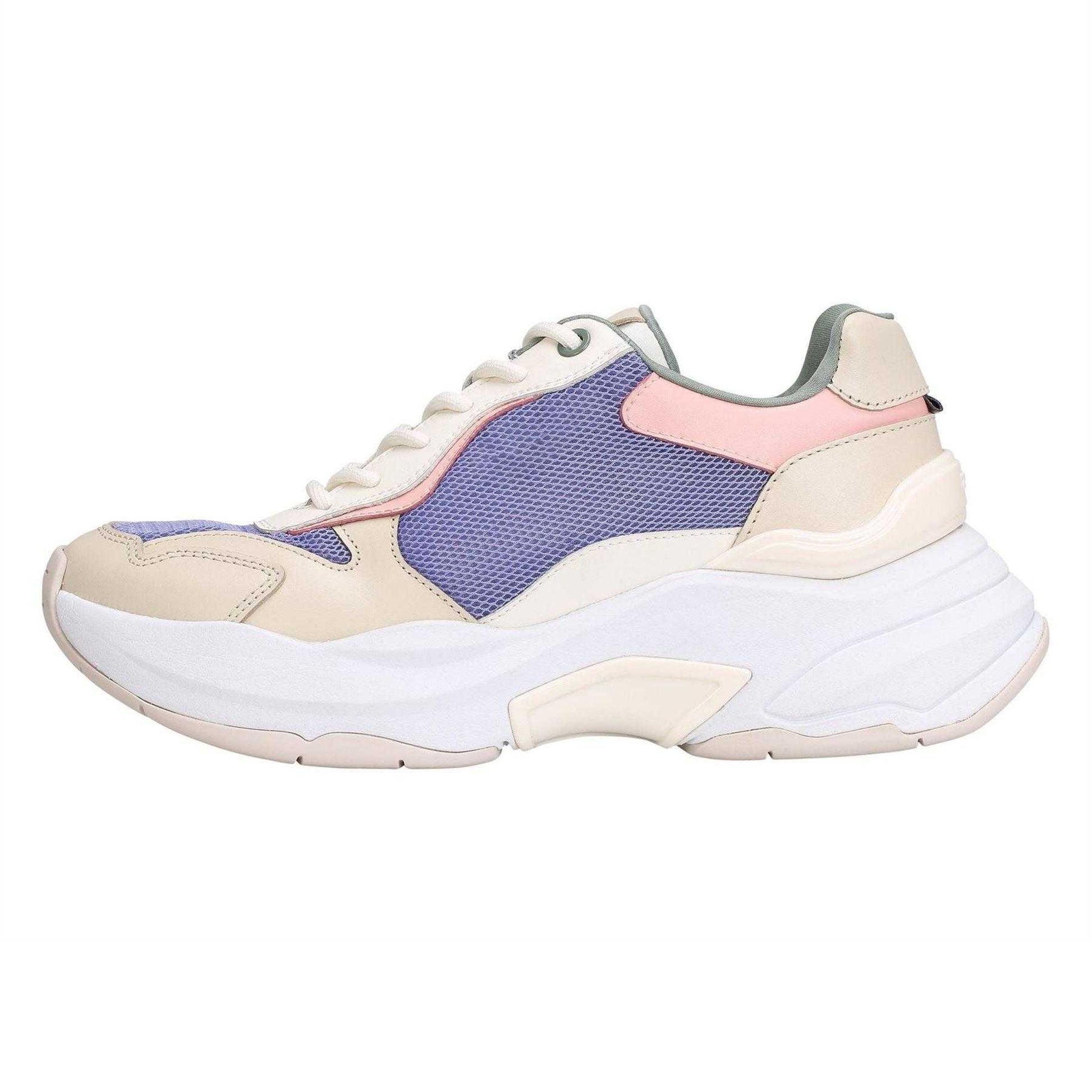 Purple - Back - Boss Womens-Ladies Noa Leather Trainers