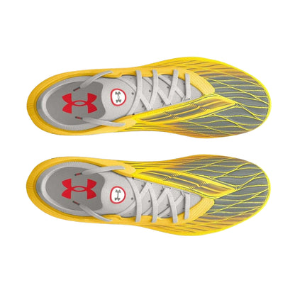 Yellow - Side - Under Armour Mens Magnetico Elite 4 Firm Ground Football Boots