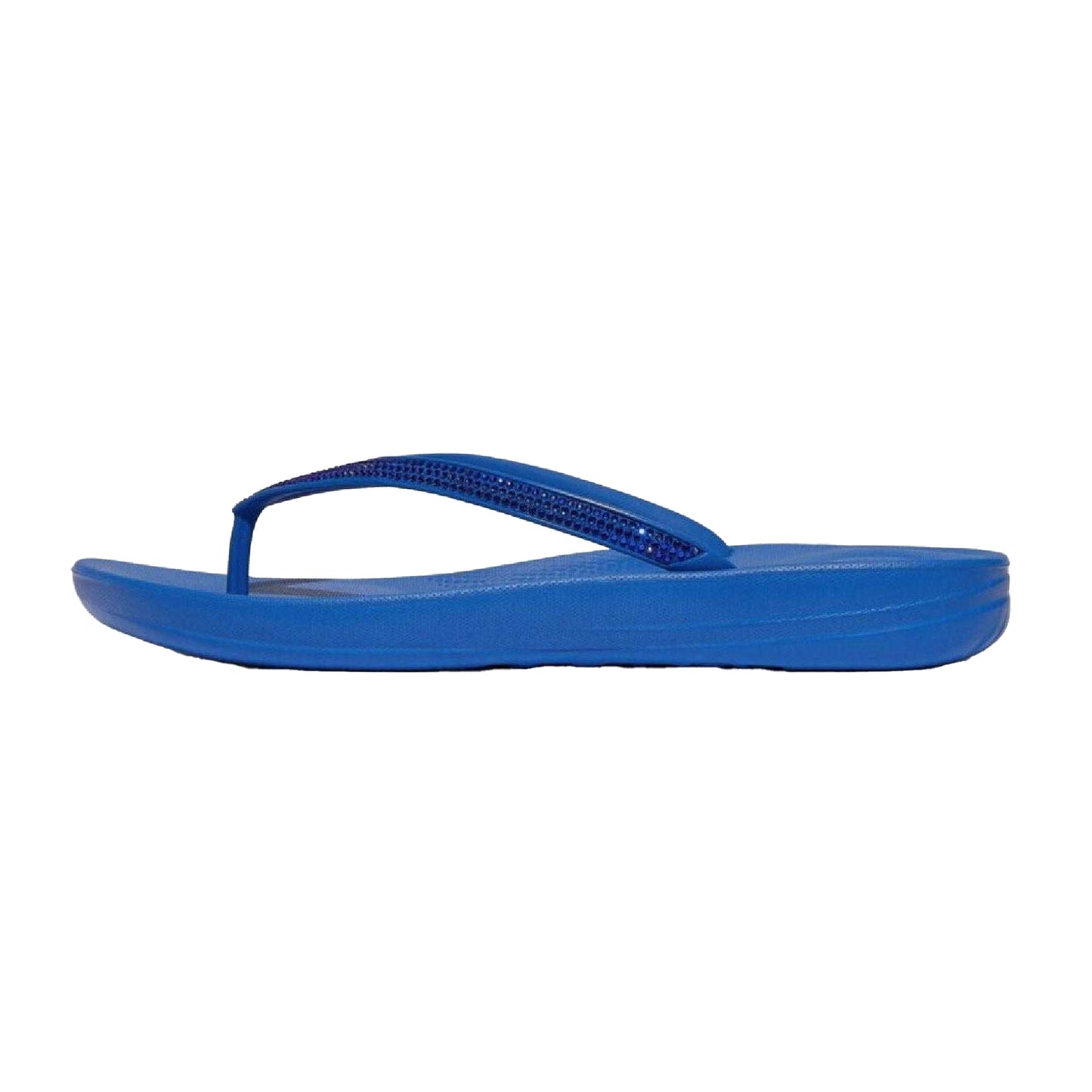 Grey Blue - Back - FitFlop Womens-Ladies Sparkle iQushion Flip Flops