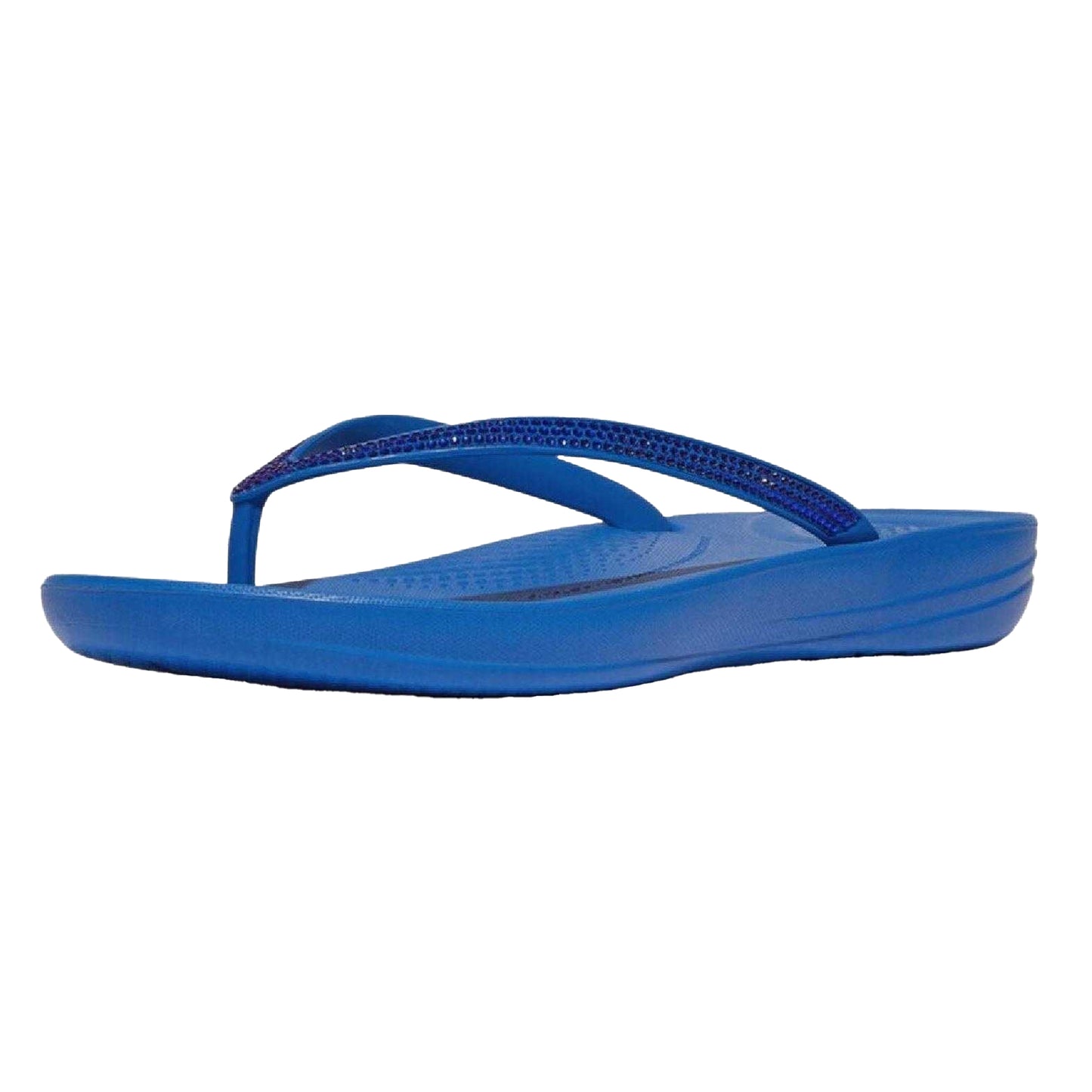 Grey Blue - Pack Shot - FitFlop Womens-Ladies Sparkle iQushion Flip Flops
