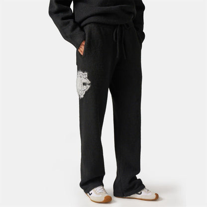 Black - Side - Couture Womens-Ladies Wool Blend Relaxed Fit Joggers