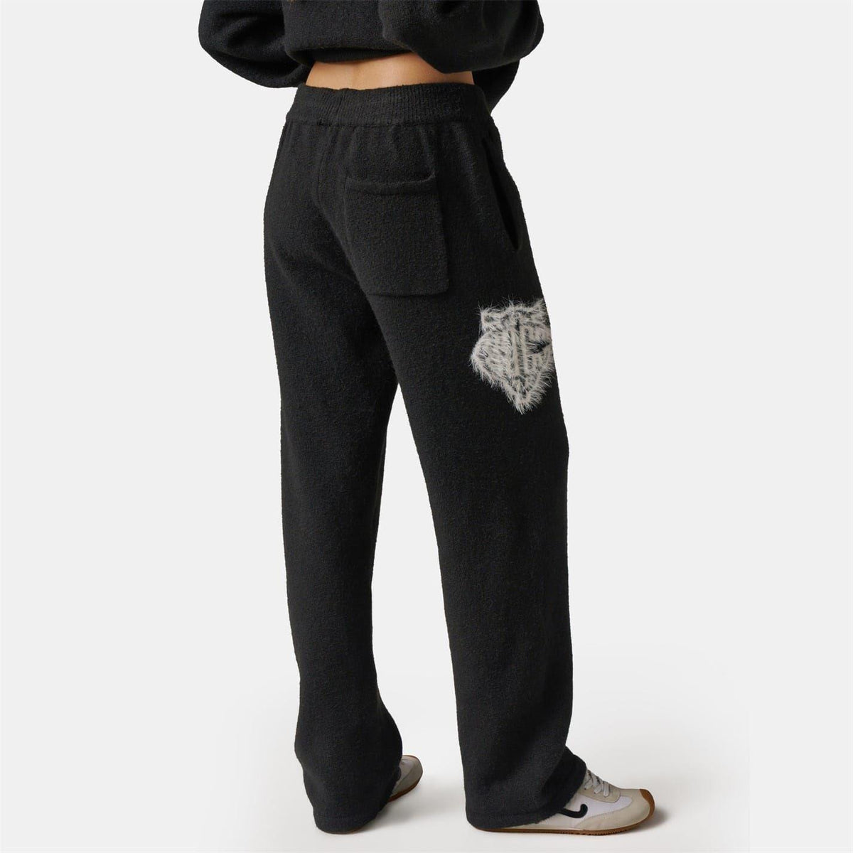 Black - Lifestyle - Couture Womens-Ladies Wool Blend Relaxed Fit Joggers