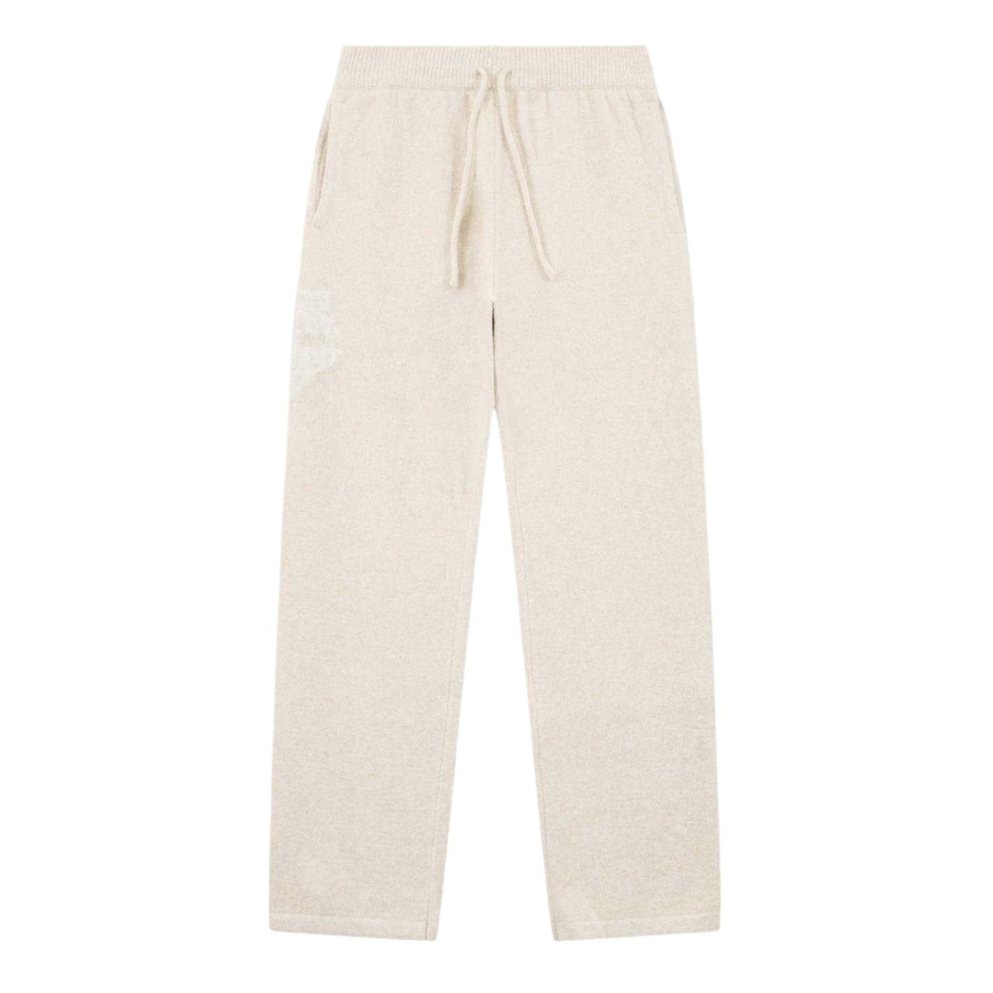 Beige - Front - Couture Womens-Ladies Wool Blend Relaxed Fit Joggers