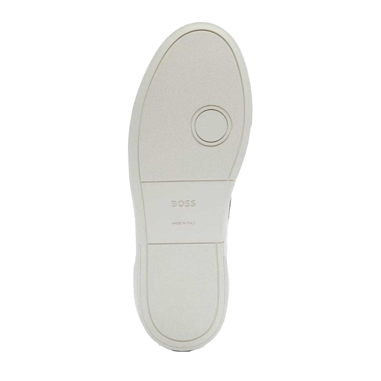 White - Lifestyle - Boss Mens Gary Logo Leather Tennis Trainers