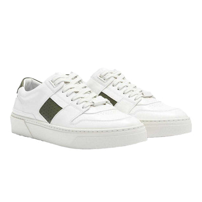 White - Pack Shot - Boss Mens Gary Logo Leather Tennis Trainers