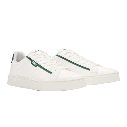 White - Pack Shot - Boss Mens Rhys Tennis Trainers