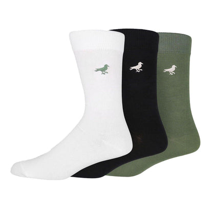 White - Back - Modern Amusement Mens Robin Silver Lake Crew Socks (Pack of 3)