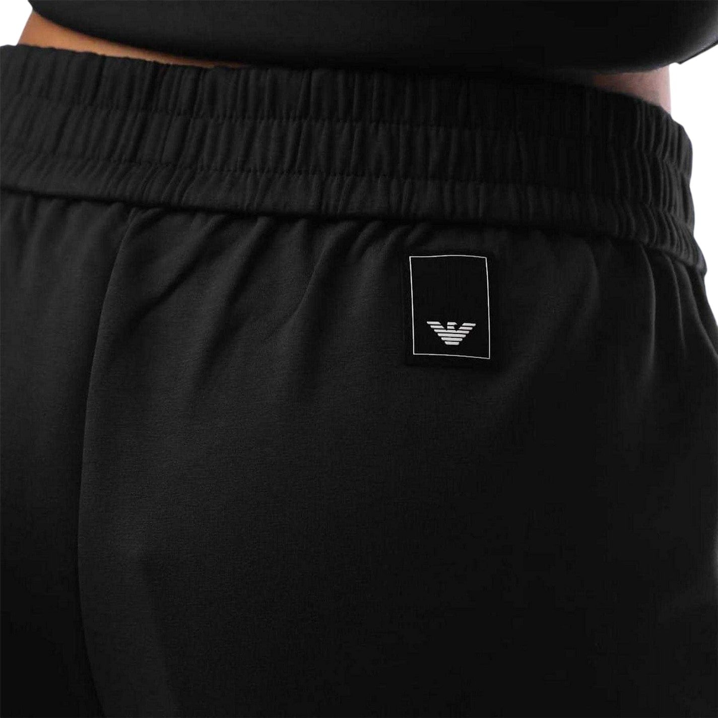 Black - Side - Emporio Armani EA7 Womens-Ladies Tracksuit Bottoms