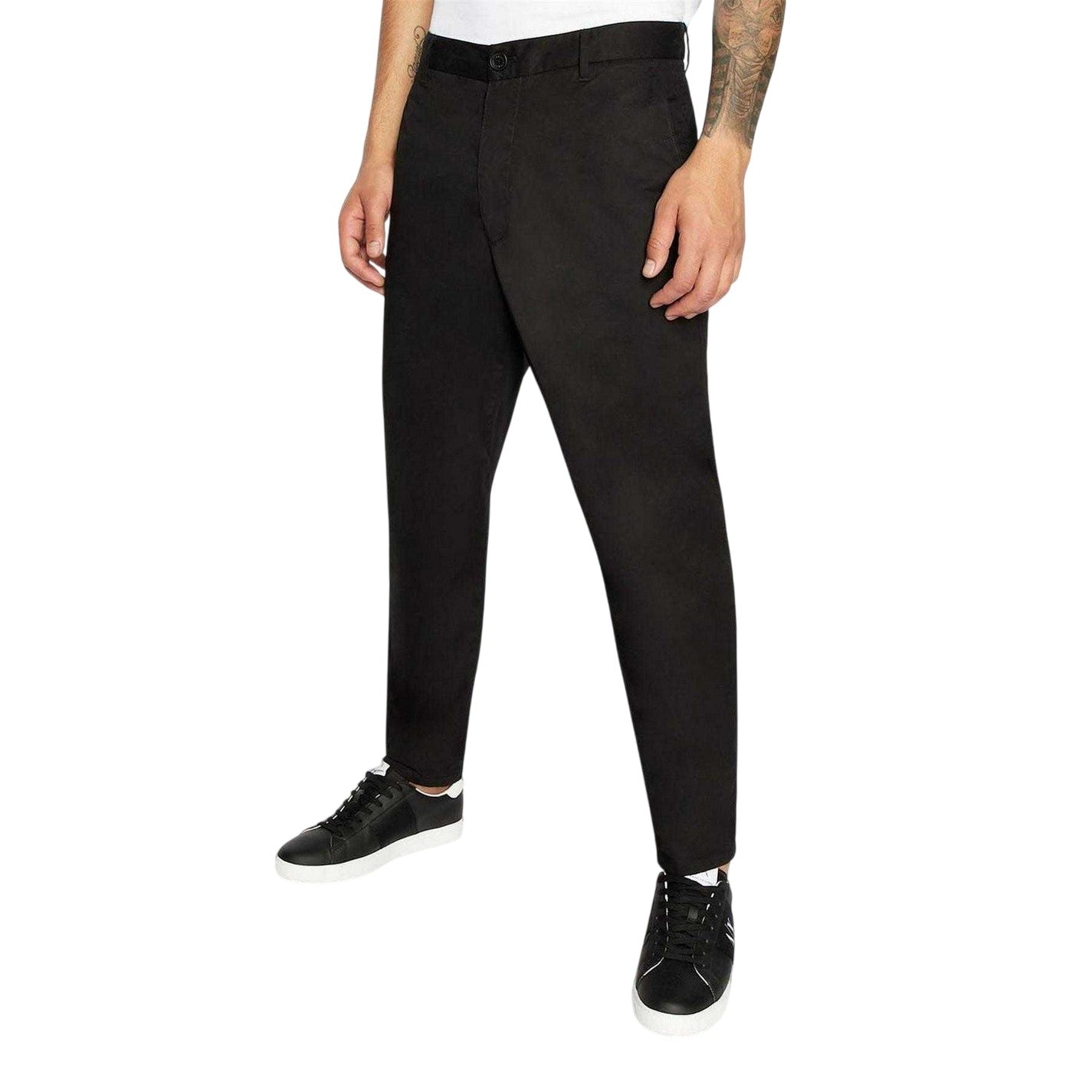 Black - Side - Armani Exchange Mens Chinos