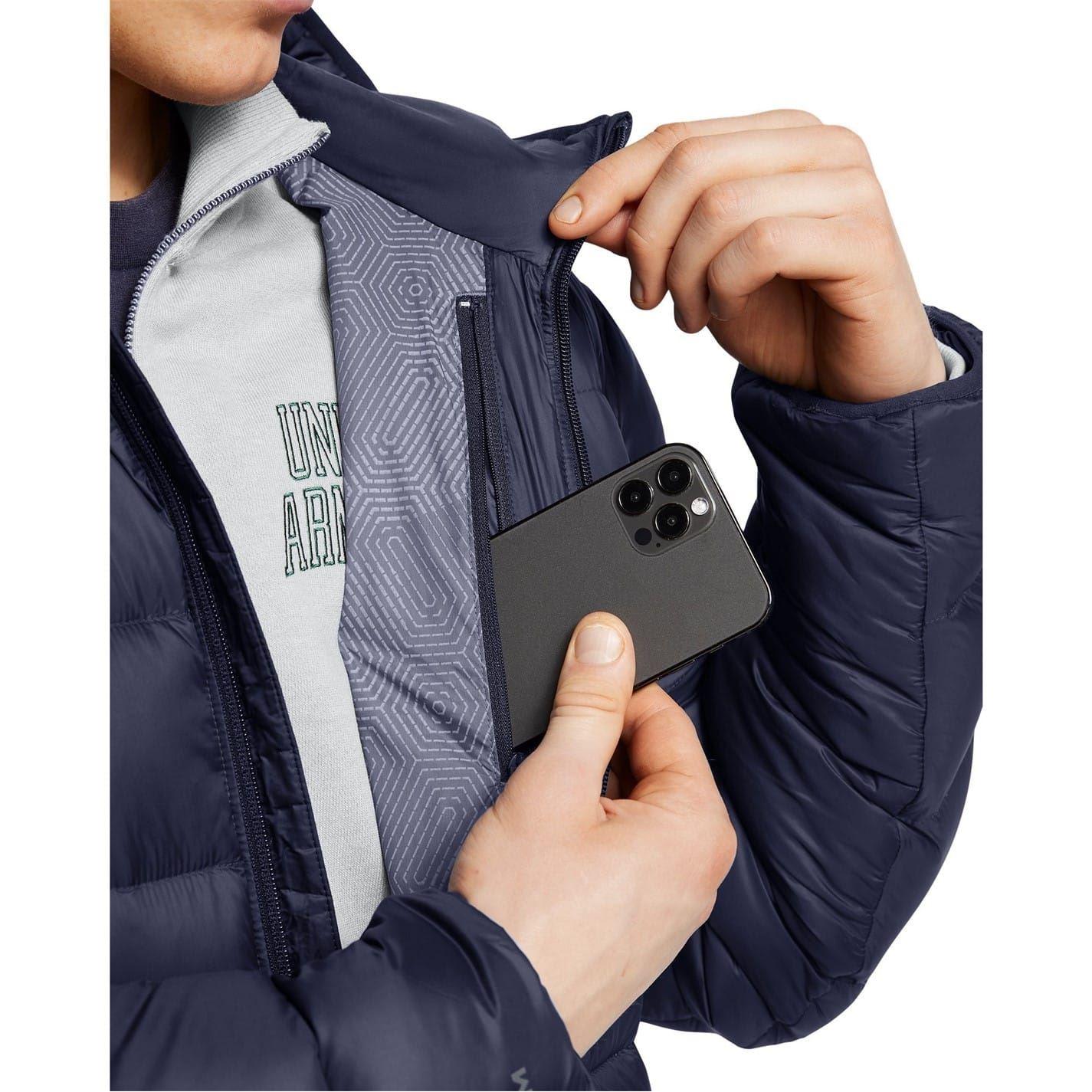 Blue - Side - Under Armour Mens Insulated Parka