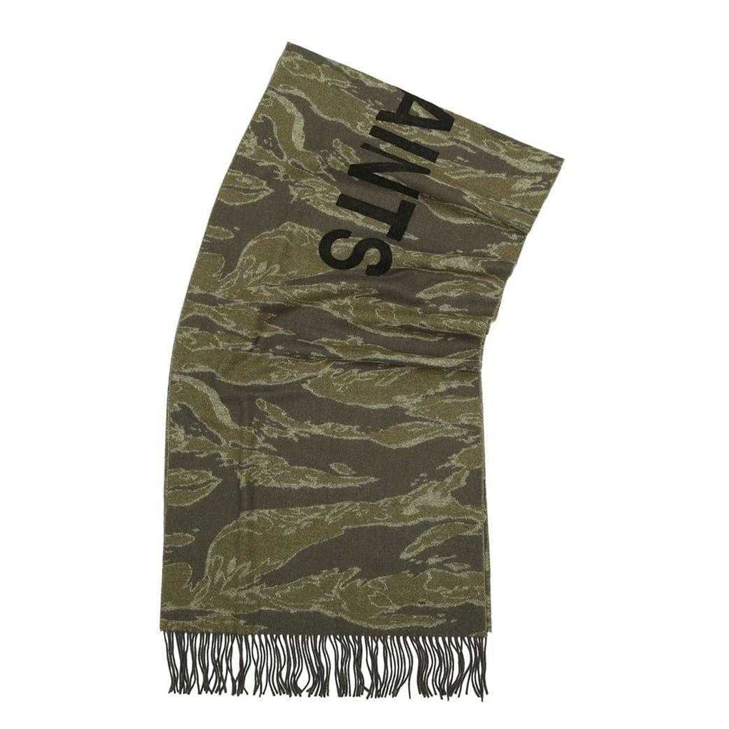 Olive - Back - AllSaints Nova Camo Logo Scarf