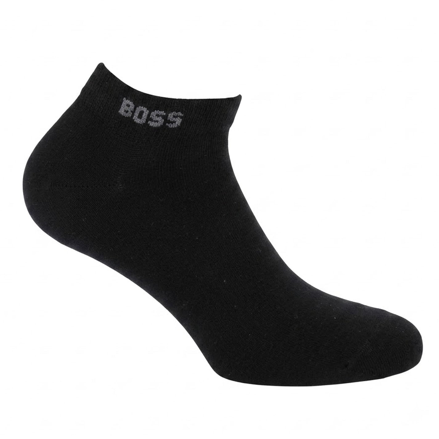 Black - Back - Boss Mens Bamboo Ankle Socks (Pack of 2)
