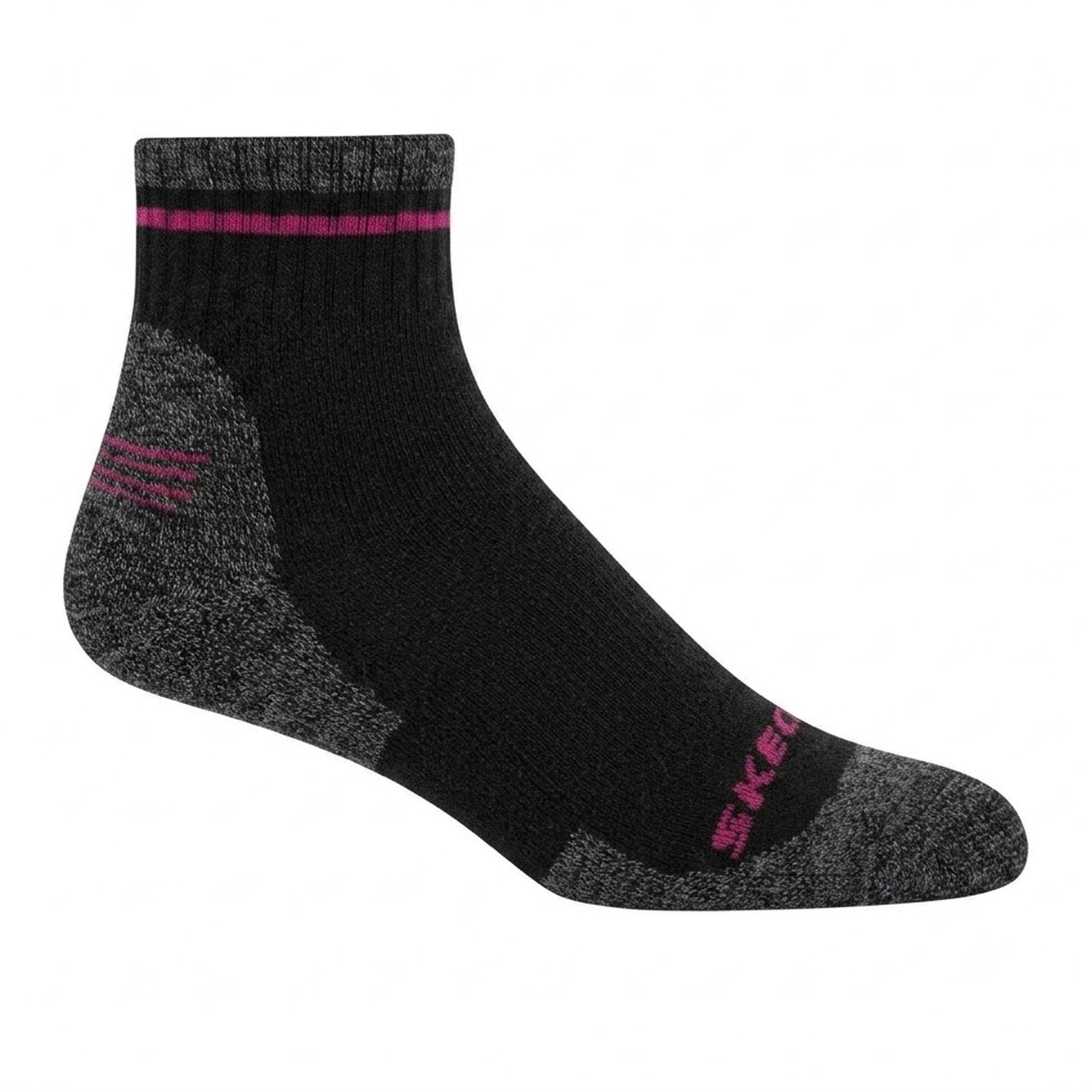 Black - Back - Skechers Womens-Ladies Socks (Pack of 2)