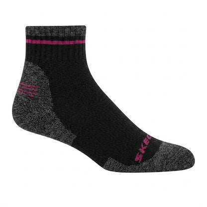 Black - Back - Skechers Womens-Ladies Socks (Pack of 2)