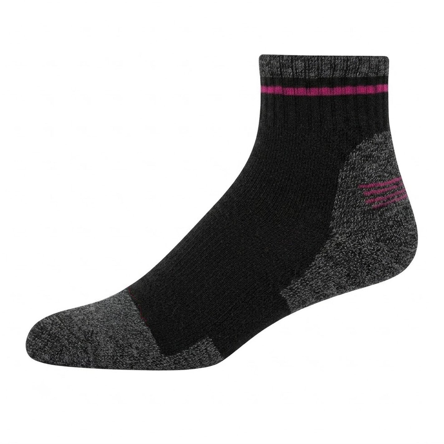 Black - Side - Skechers Womens-Ladies Socks (Pack of 2)