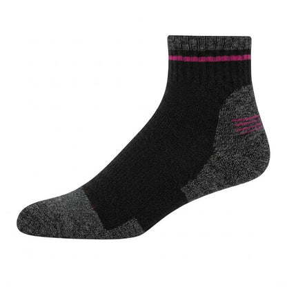 Black - Side - Skechers Womens-Ladies Socks (Pack of 2)