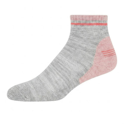 Grey-Pink - Side - Skechers Womens-Ladies Socks (Pack of 2)