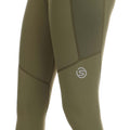 Khaki Green - Side - Skins Womens-Ladies Series-3 Thermal Long Leggings