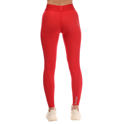 Red - Back - Skins Womens-Ladies Series-3 Thermal Long Leggings
