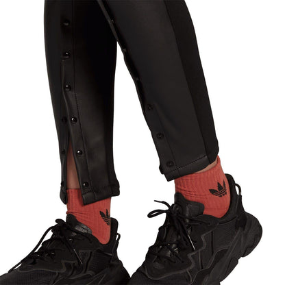 Black - Lifestyle - Adidas Womens-Ladies Originals Faux Leather Detachable Trousers