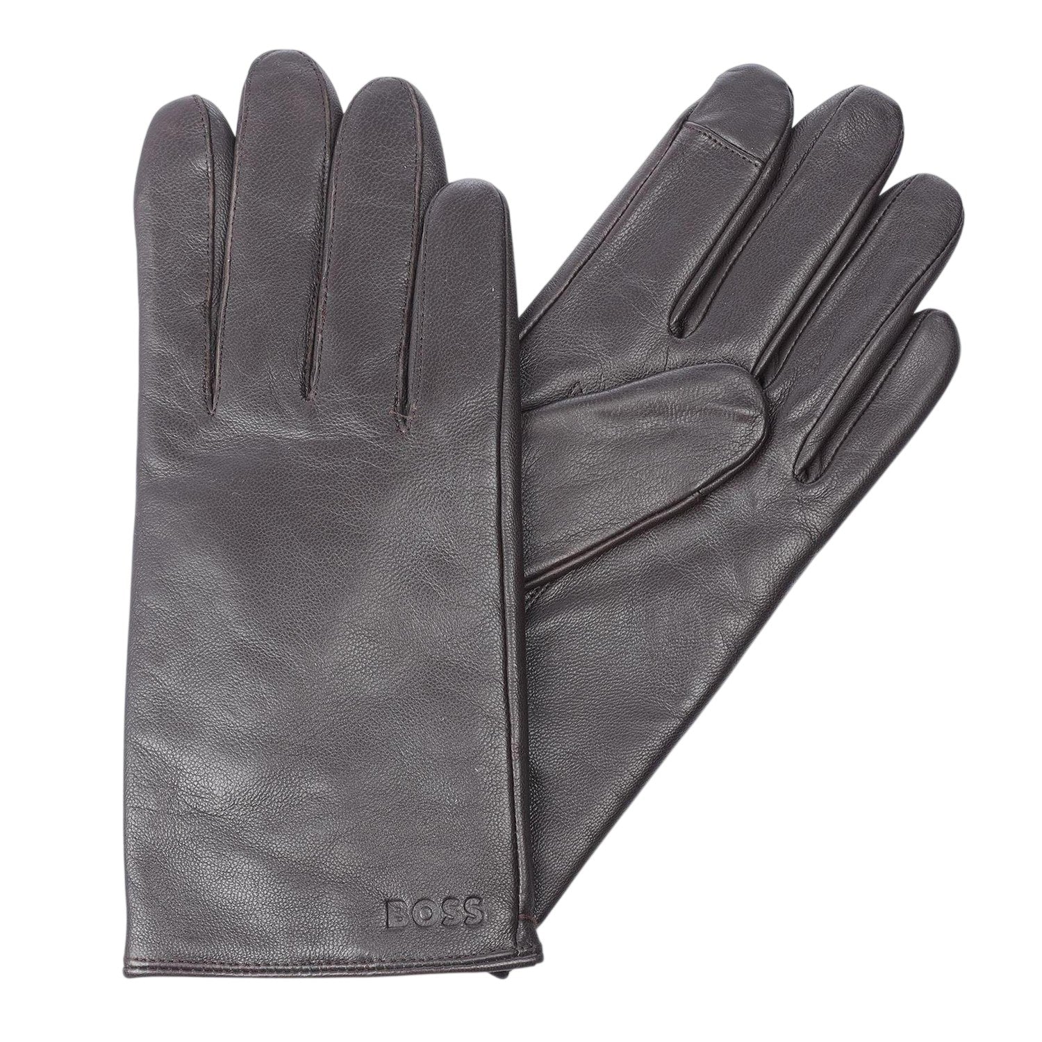 Brown - Side - Boss Mens Gioli Gloves