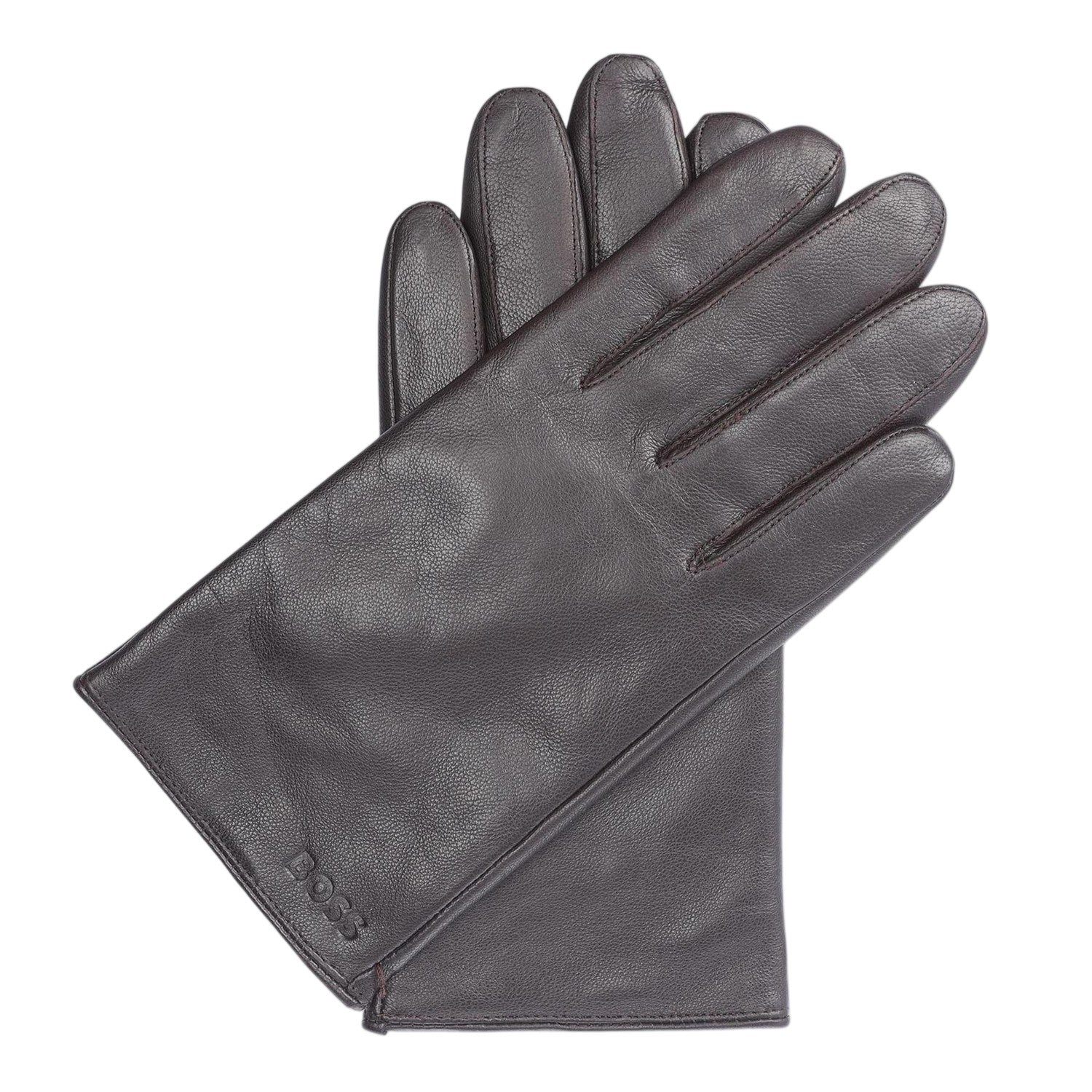 Brown - Front - Boss Mens Gioli Gloves