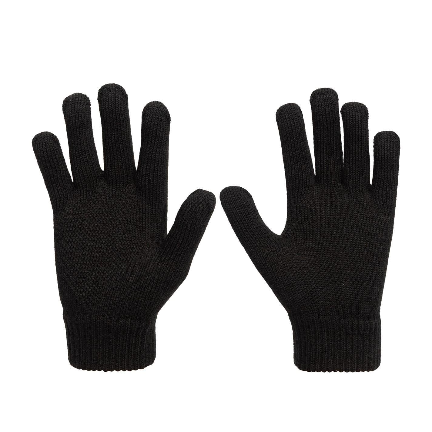 Black Print - Back - Slazenger Unisex Adult Knitted Gloves
