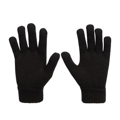 Black Print - Back - Slazenger Unisex Adult Knitted Gloves